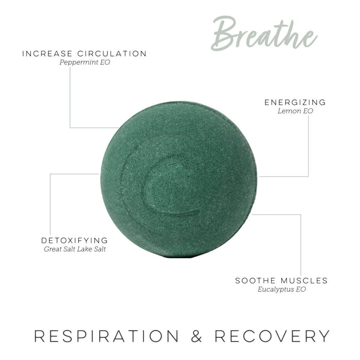 Breathe Therapy Bomb (Cooling Botanical Bath Bomb)