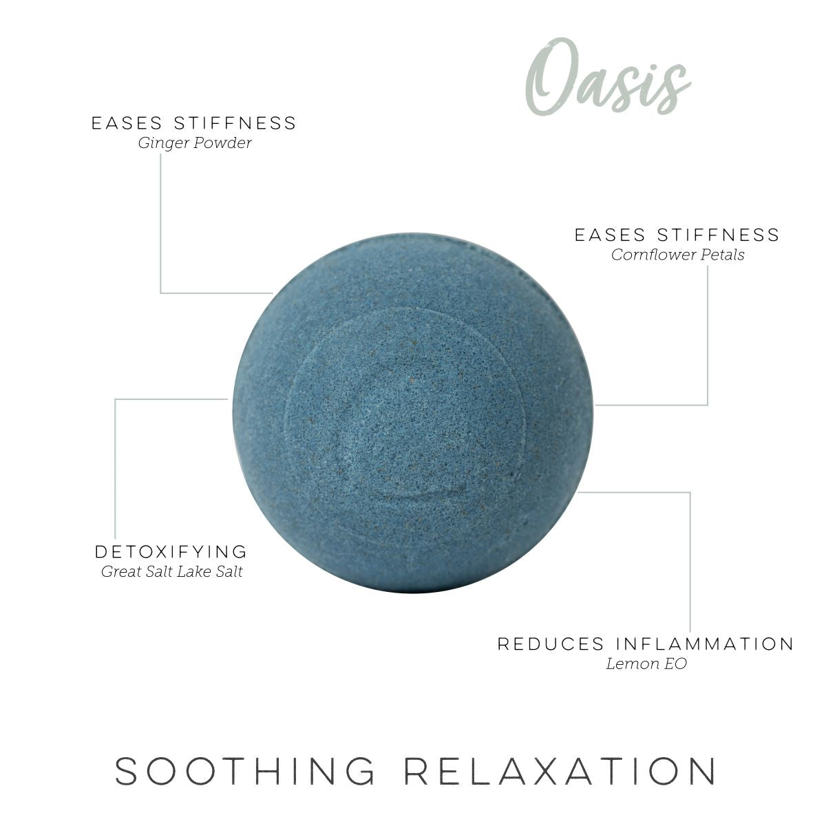 Oasis Therapy Bath Bomb (Botanical Inflammation Reducer Bath)